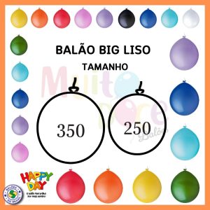 Balão Gigante Liso 250 e 350 – Bexigão de Látex - 1 unidade – Happy Day