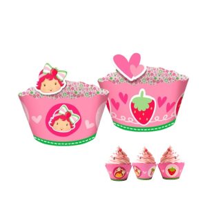 Cupcake Wrapper Moranguinho Baby - 12 Unidades - Saia/Suporte Com Enfeite