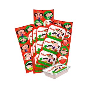 Adesivos Show da Luna - Redondo e Retangular - Apliques Luna Melancia