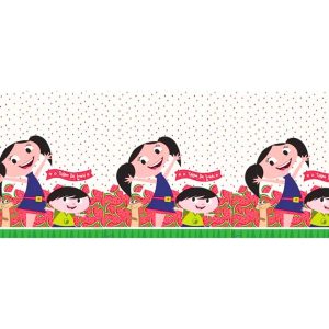 Toalha de Mesa Show da Luna - 1,20m x 1,80m - Plástico - Luna Melancia